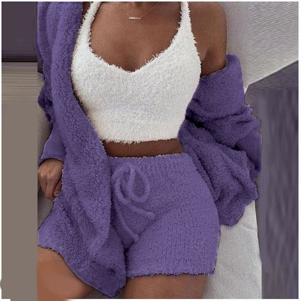 Fluffy Three Piece Set Lounge