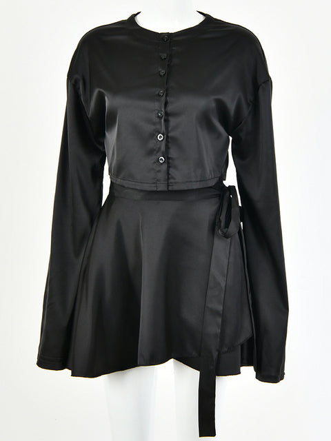 Satin Two Piece Dress