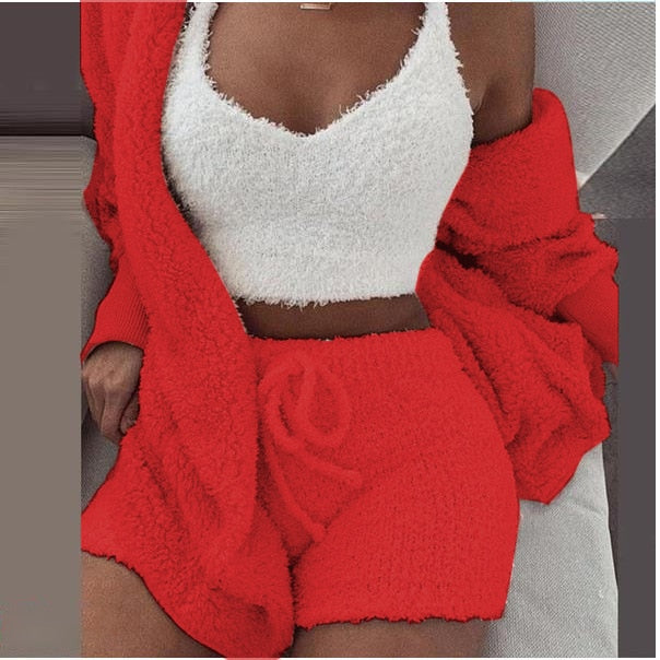 Fluffy Three Piece Set Lounge