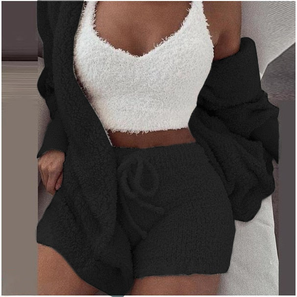Fluffy Three Piece Set Lounge