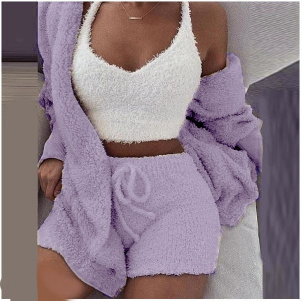 Fluffy Three Piece Set Lounge