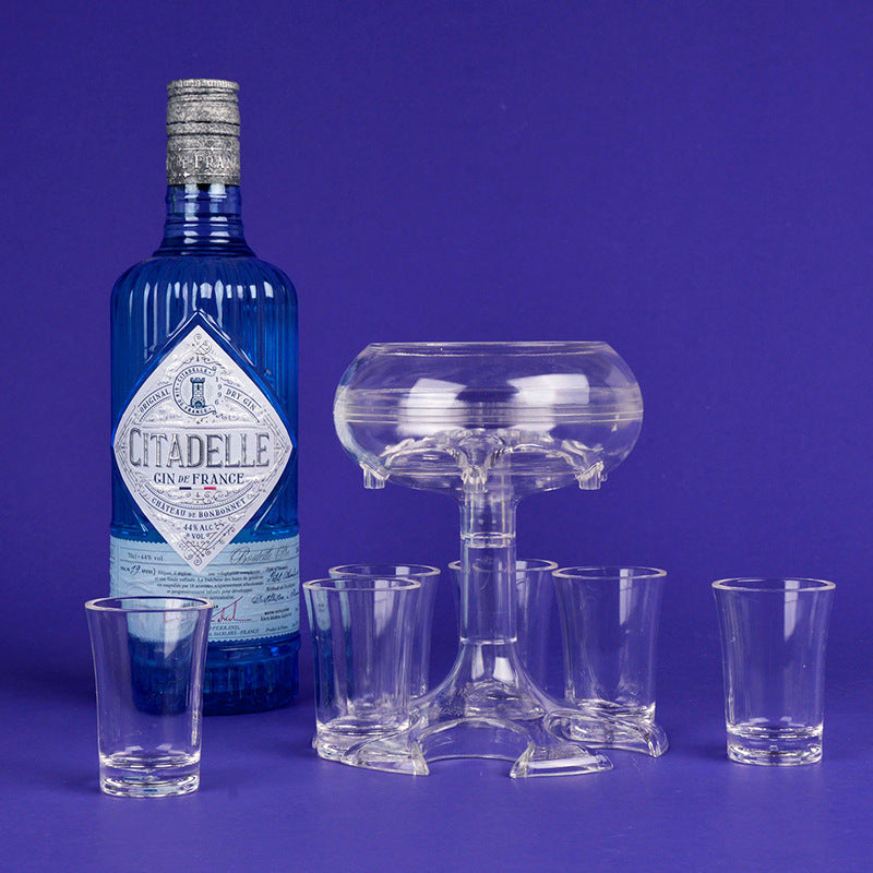 6-Shot Glass Dispenser Rack