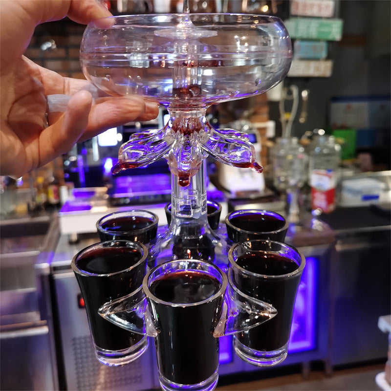 6-Shot Glass Dispenser Rack