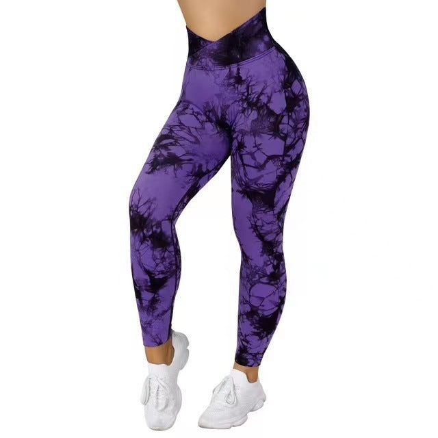 Seamless Tie Dye Push Up Leggings/Yoga Pants