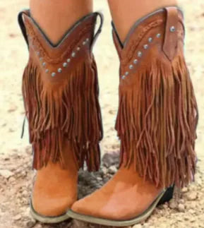 Vintage Western Mid-Calf Boot