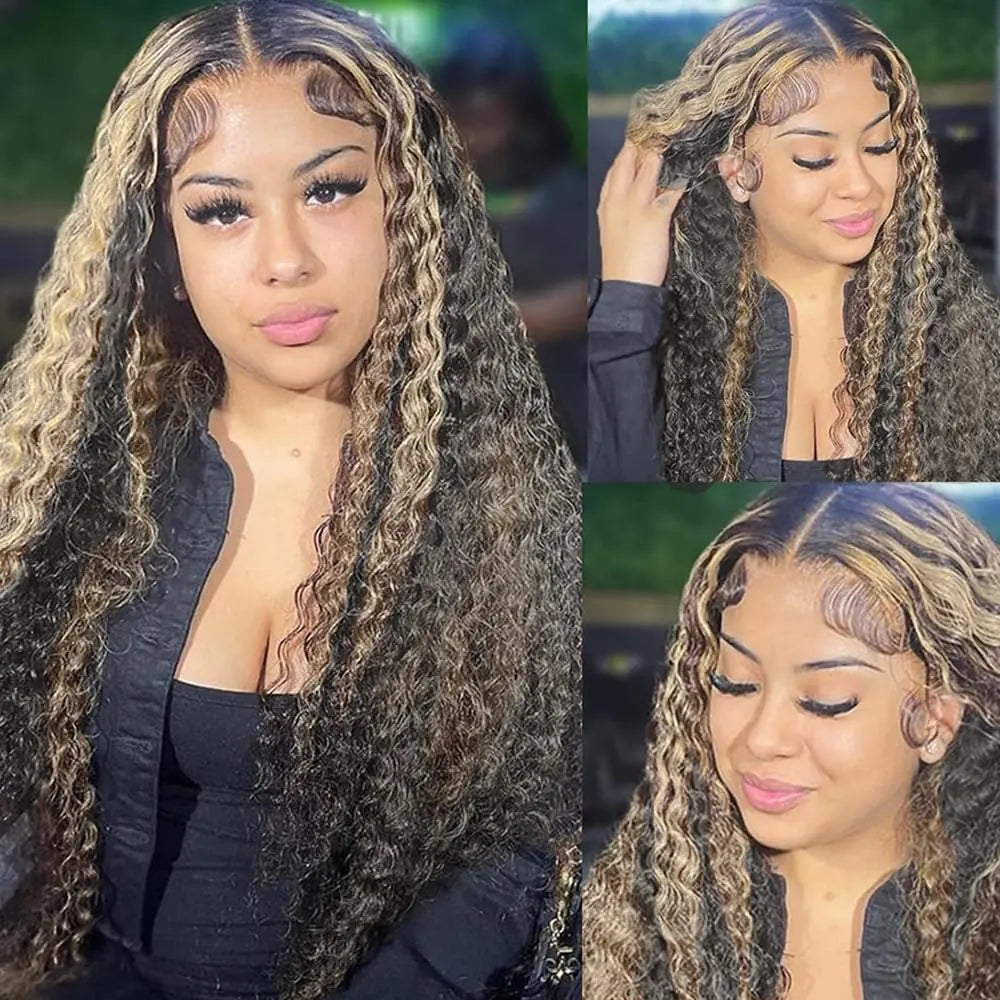 Deep Wave Lace Front Ombre Blonde