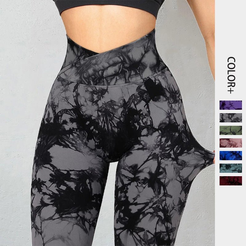 Seamless Tie Dye Push Up Leggings