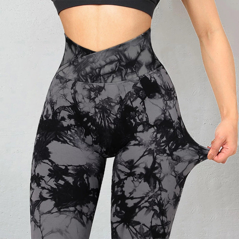 Seamless Tie Dye Push Up Leggings