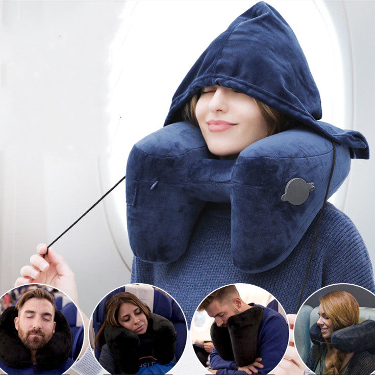 Hooded Travel Neck Pillow