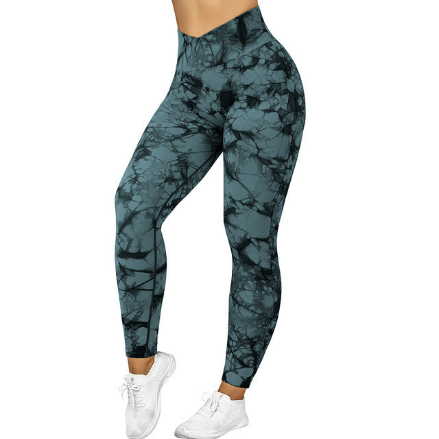 Seamless Tie Dye Push Up Leggings