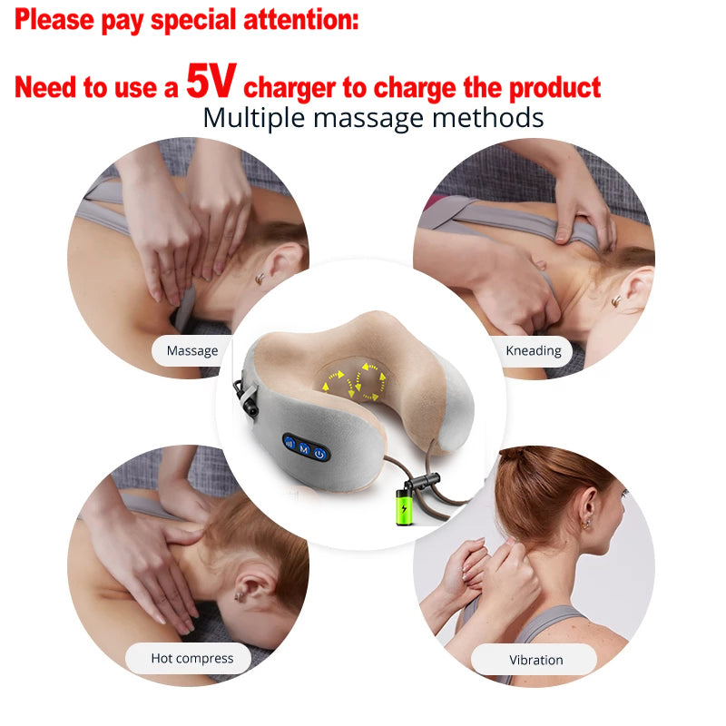 Portable Electric Neck Massager Pillow