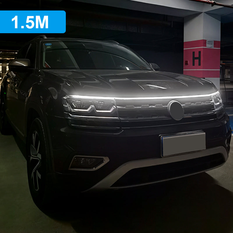 LED Daytime Running Light Scan Starting Car Hood