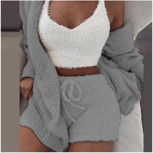 Fluffy Three Piece Set Lounge