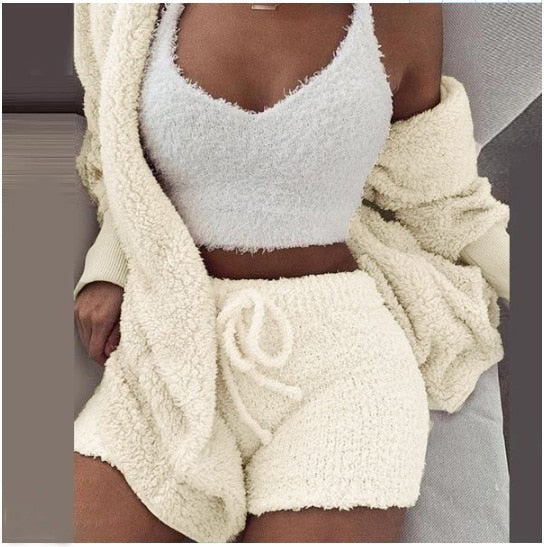Fluffy Three Piece Set Lounge