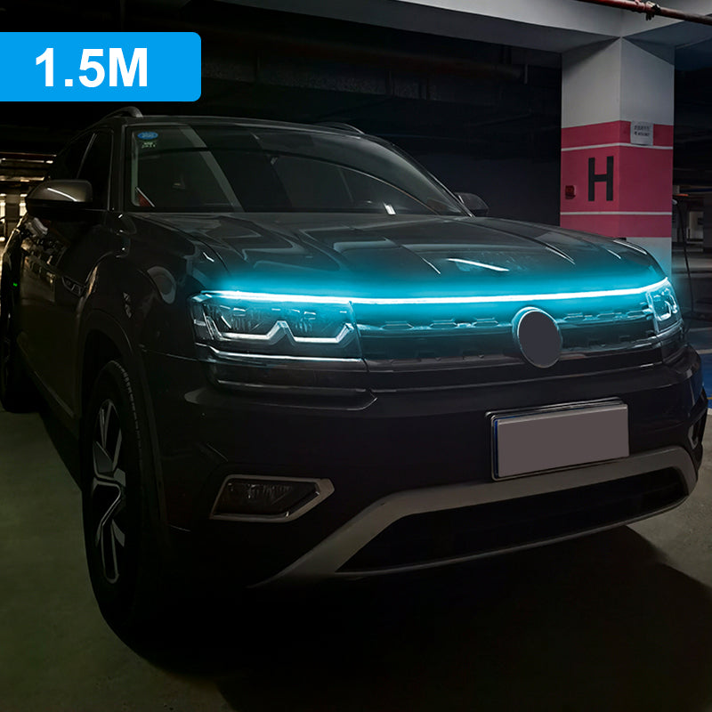 LED Daytime Running Light Scan Starting Car Hood