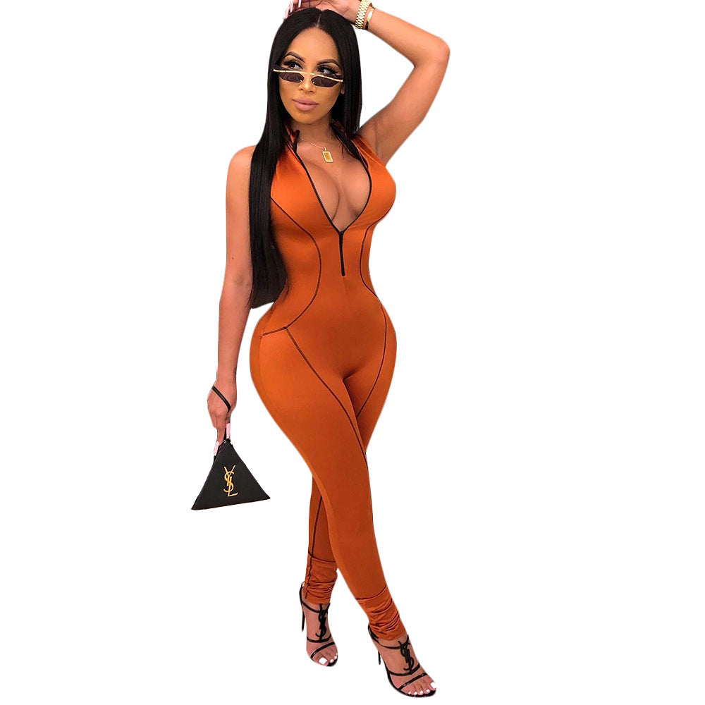 Side Striped jumpsuits