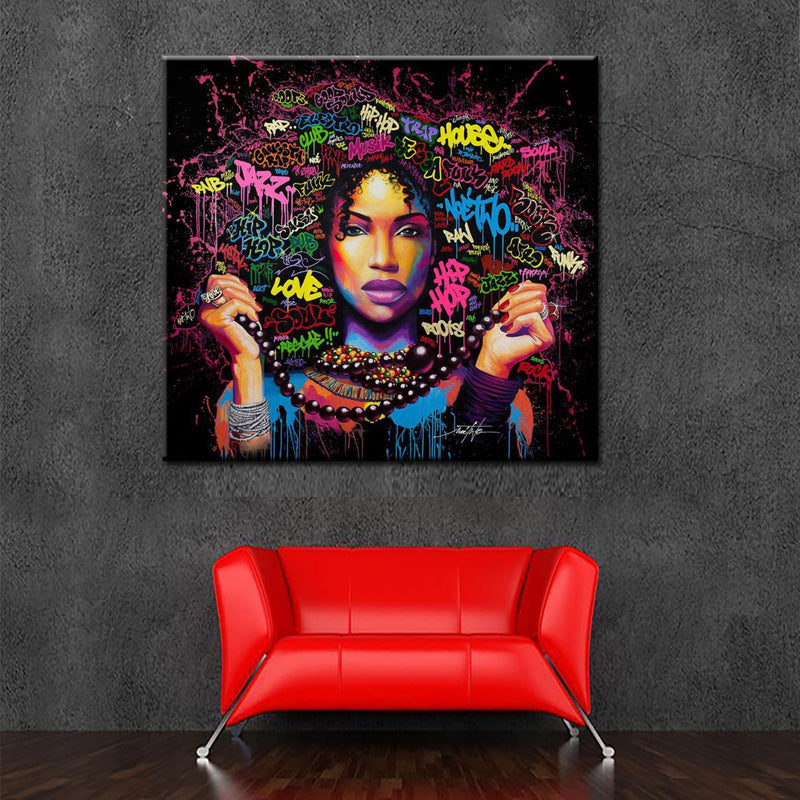 Abstract canvas painting