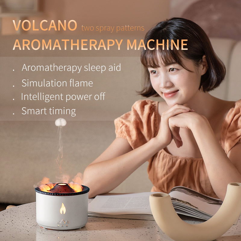 Flame And Blue Volcano Humidifier Air Diffuser