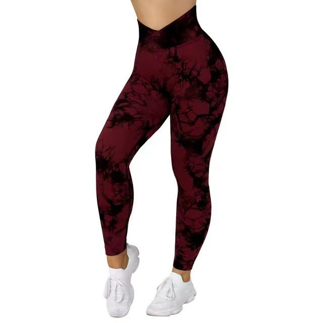 Seamless Tie Dye Push Up Leggings