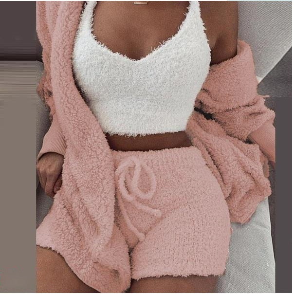 Fluffy Three Piece Set Lounge