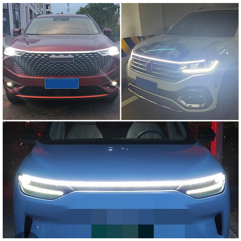 LED Daytime Running Light Scan Starting Car Hood