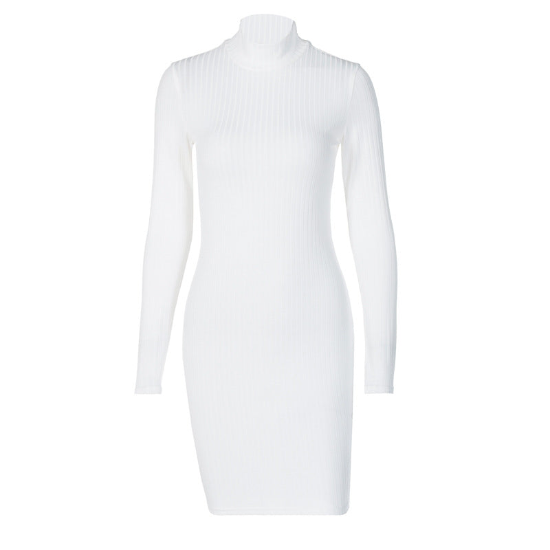 Victoria Ribbed Turtleneck Dress