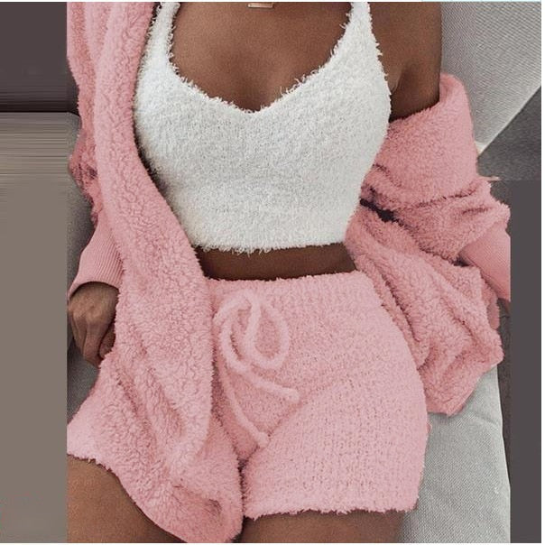 Fluffy Three Piece Set Lounge
